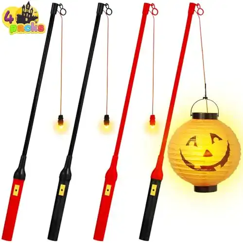 Laternenstab Jsueu LED für Kinder, 4er Set, 50 cm