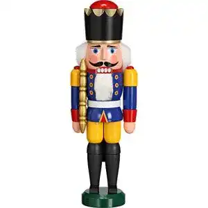 Nussknacker aus dem Erzgebirge – Seiffener Volkskunst König 29 cm