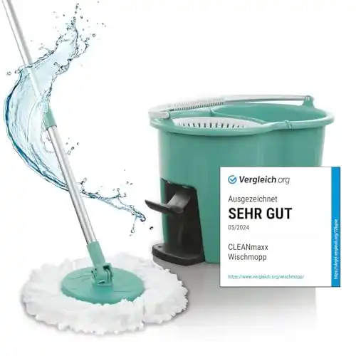 CLEANmaxx Wischmopp mit Zwei-Kammer-Filtersystem für effektive Reinigung