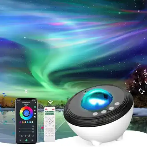 Sternenhimmel Projektor Febotak Aurora mit WLAN und Musikfunktion