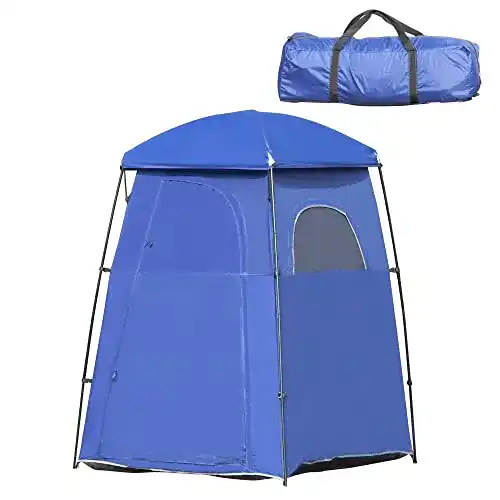 Duschzelt Outsunny für Camping – Mobiles Toilettenzelt für 1-2 Personen
