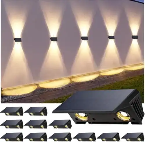 Wandleuchte Iirara Solar für Außenbeleuchtung mit 4 LEDs