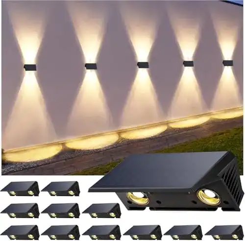 Wandleuchte Iirara Solar für Außenbeleuchtung mit 4 LEDs