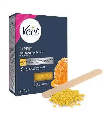 Warmwachs Veet Expert Perlen mit Bienenwachs für die Haarentfernung