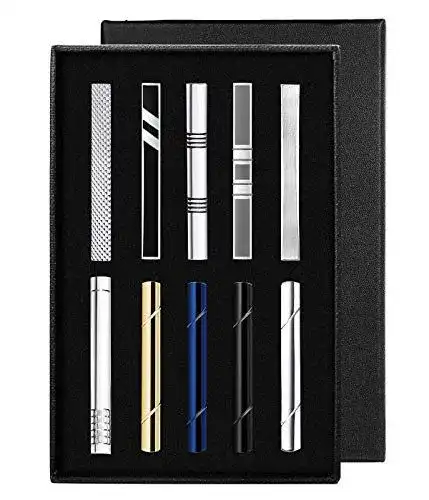 Krawattennadel Yadoca 10-teiliges Krawattenklammer Set für Herren