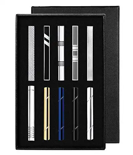 Krawattennadel Yadoca 10-teiliges Krawattenklammer Set für Herren