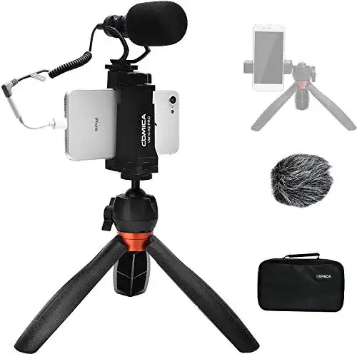 Richtmikrofon Comica Handy-Mikrofon Vlogging Kit