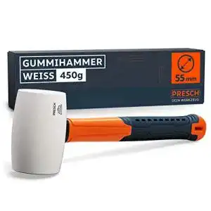 Pflasterhammer Presch Gummihammer 450g mit Fiberglasstiel