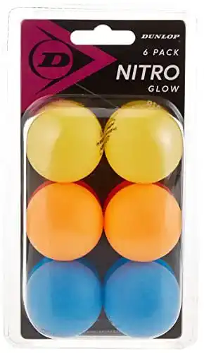 Tischtennisbälle Dunlop Sports Nitro Glow 6 in verschiedenen Farben