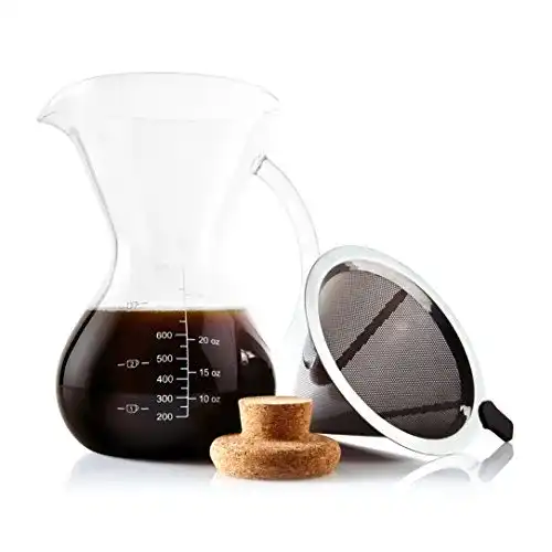 Pour-over Kaffeebereiter Apace Living SultryBrew mit Glaskaraffe