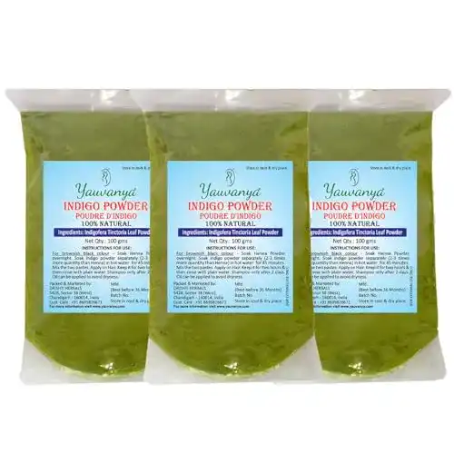 Yauvanya Indigo Pulver für Haare – 3 x 100 g