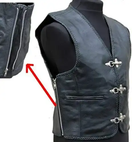 Lederkutte L&J Lederweste für Biker und Motorradfahrer