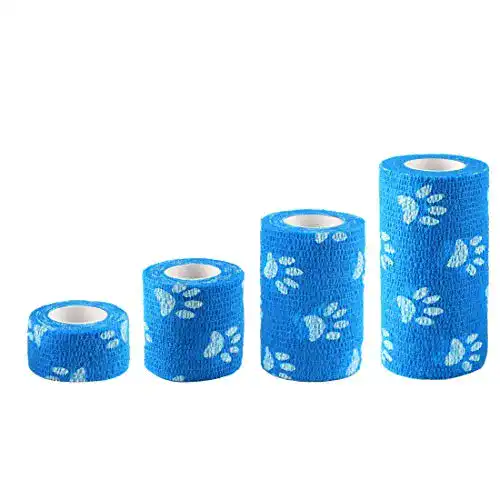 Andux Zone Selbstklebende Bandage 4 Rollen Cohesive Wrap