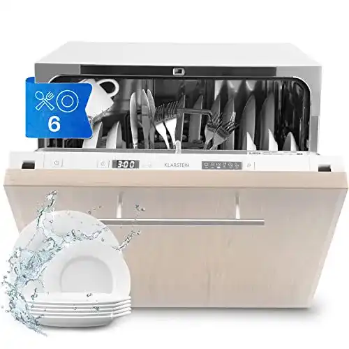 Klarstein Mini-Geschirrspüler mit 55 cm Breite für 6 Gedecke
