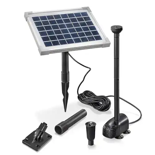 Esotec Solar Teichpumpe mit 5 Watt Solarmodul für Gartenteiche