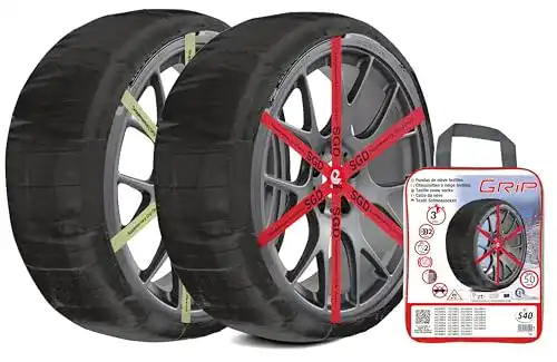 Textil-Schneeketten RD9 Grip Größe 540 für winterliche Straßenbedingungen