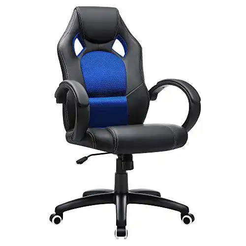 Chefsessel SONGMICS Racing Stuhl in Schwarz-Blau