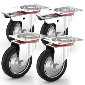 Schwerlastrollen PRIOstahl Set 4 x 125mm für Transport und Werkstatt
