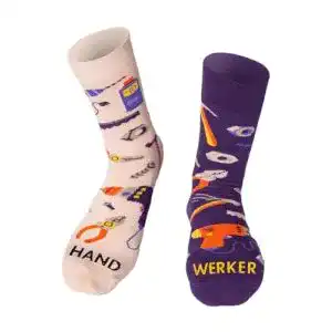 Bunte Herren Socken Happy Words – Lustige Socken für Männer, Größe 41-46