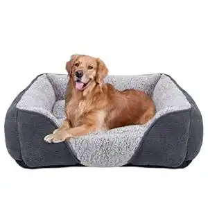 Hundebett Plüsch JOEJOY für mittelgroße Hunde, waschbar und rutschfest