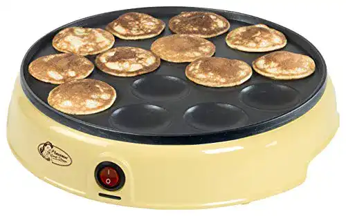 Bestron Poffertjes Maker im Retro Design für Mini-Pfannkuchen