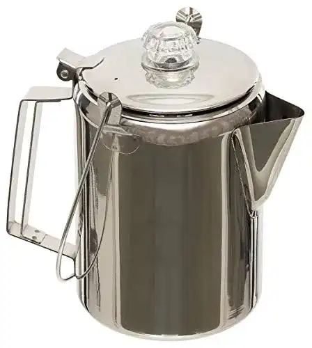 Perkolator Fox Outdoor Kaffeekanne aus Edelstahl für 9 Tassen