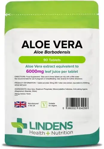 Aloe Vera Kapseln Lindens 6000 mg Tabletten, 90 Stück