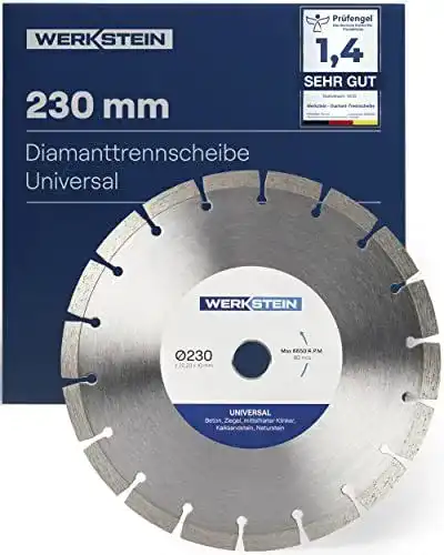 Diamanttrennscheibe 230 mm Werkstein für Stein und Beton