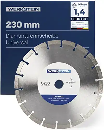 Diamanttrennscheibe 230 mm Werkstein für Stein und Beton