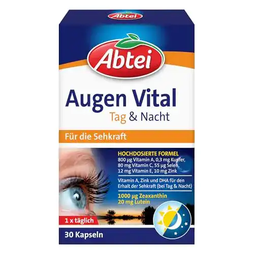 Augenvitamine Abtei Augen Vital Tag und Nacht mit Vitamin A und DHA