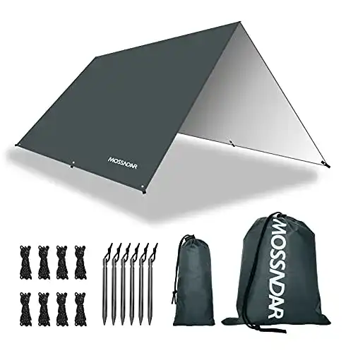 Tarp MOSSNDAR 3×3 Wasserdicht mit Ösen und PU-Beschichtung