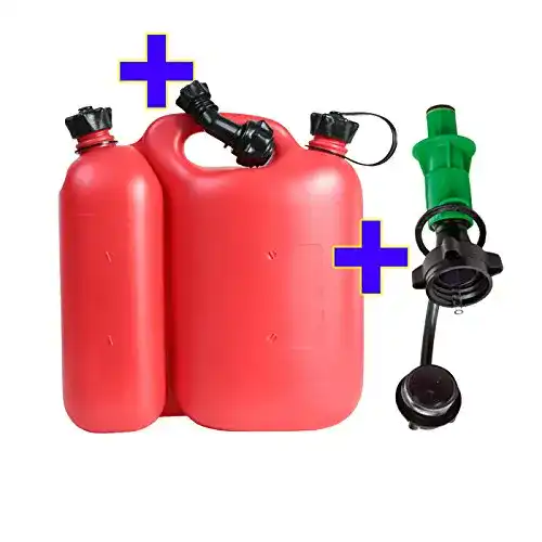 Doppelkanister Bauprofi ECO 5,5+3L Rot für Flüssigtreibstoffe
