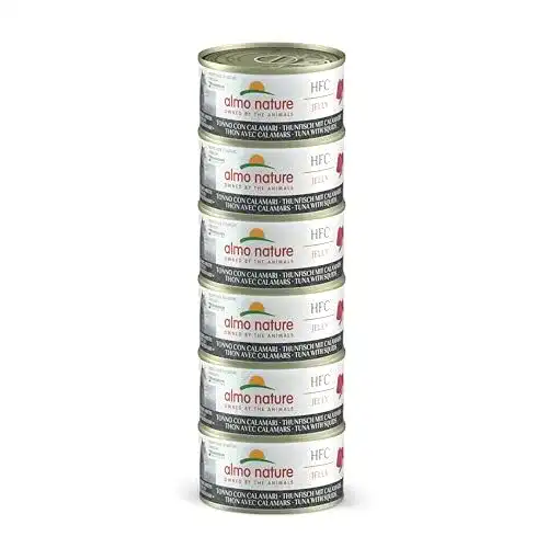 Almo Nature Katzenfutter Megapack nass – Thunfisch mit Calamaris 6x70g