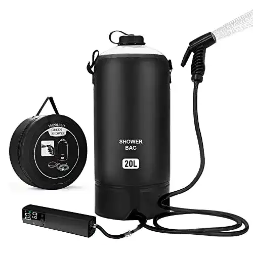 Campingdusche mit Pumpe Tadomoe 20 Liter für Outdoor-Aktivitäten