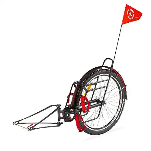 Fahrradanhänger Einrad Extrawheel Unisex-Adult, Schwarz, 26 Zoll