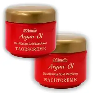 Arganöl-Creme D’aniello 2x125ml – Tages- und Nachtcreme für die Gesichtspflege