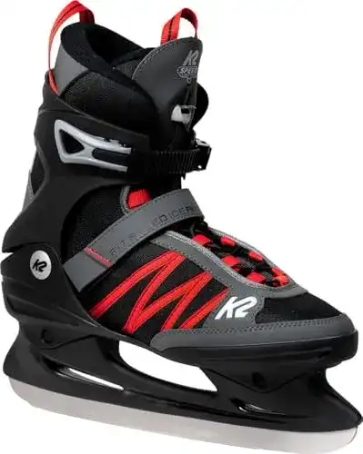 K2 Speed Ice Pro Eishockeyschlittschuhe Schwarz-Rot Größe 44.5