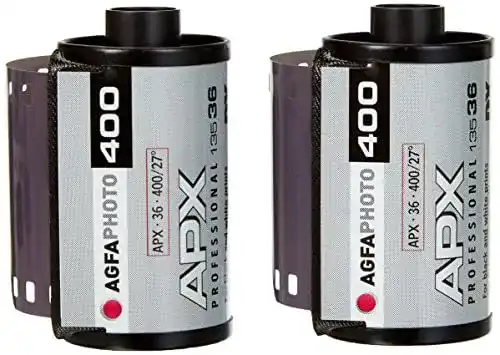 35mm Film AgfaPhoto APX 400 135-36 Negativfilm Schwarz-Weiß im 2er Pack