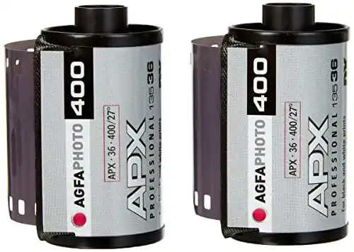 35mm Film AgfaPhoto APX 400 135-36 Negativfilm Schwarz-Weiß im 2er Pack