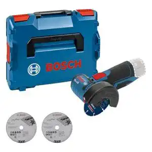 Bosch Winkelschleifer GWS 12V-76 mit Trennscheiben und L-BOXX