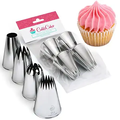 Spritztülle Cukkicakes 4er Set Profi XL (849, 869, 829, 808) für Dekoration
