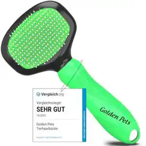 Zupfbürste für Hunde von Golden Pets – Softbürste zur Fellpflege
