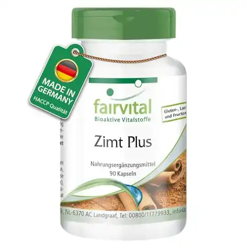 Zimtkapseln von Fairvital mit Zimtextrakt, Zink und Chrom