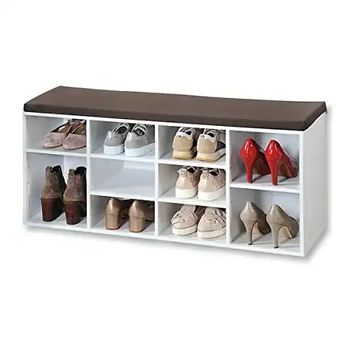 Schuhbank Kesper mit Sitzkissen und Faserplatte, kompakt und funktional