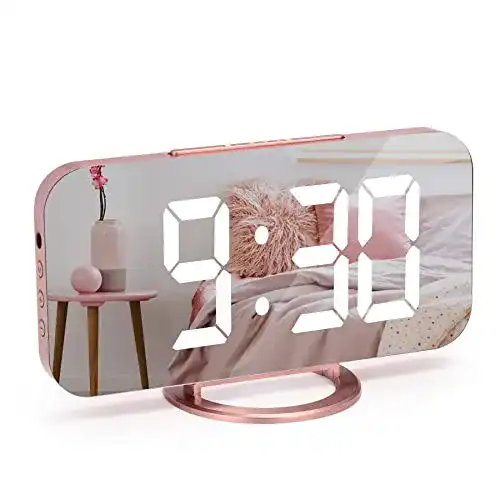LED-Wecker U-Picks Digitaler Wecker mit Snooze und USB-Anschlüssen