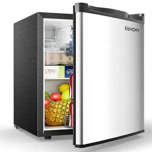 Euhomy Mini Kühlschrank 46L – Kompakter Kühlschrank für Zuhause und Büro
