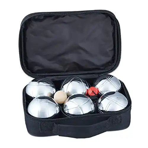 Boule Set mit 6 Metallkugeln und Zubehör