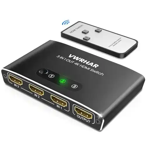 HDMI-Splitter VWRHar HDMI Switch für automatische Signalumschaltung