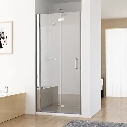 Duschtür Nischentür Duschabtrennung 180° Schwingtür aus Echtglas