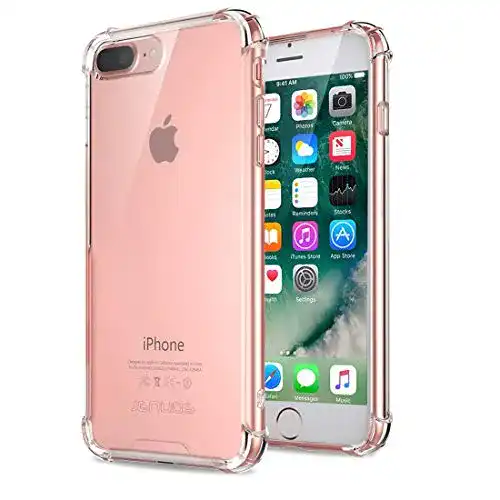 Jenuos iPhone 7 Plus und 8 Plus Hülle – Transparente Silikon Schutzhülle
